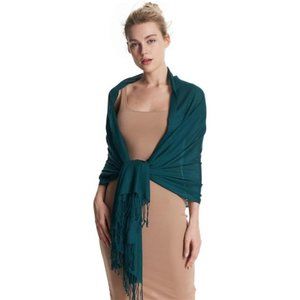 Women's Scarf Pashmina Soft Shawls Wraps Teal Green